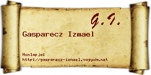Gasparecz Izmael névjegykártya